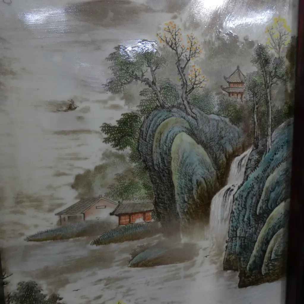 LARGE CHINESE FOUR FOLD SCREEN Image 1++
