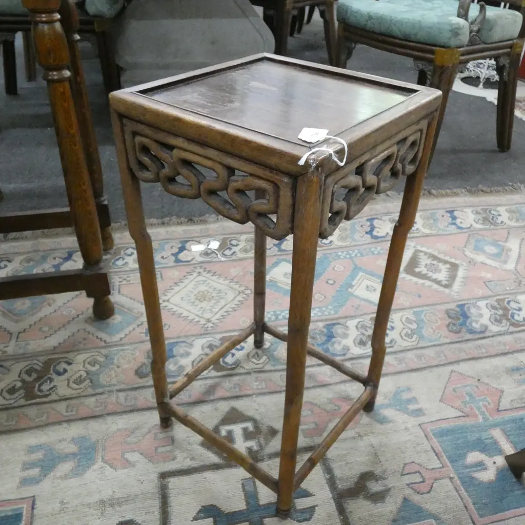 CARVED ORIENTAL SIDE TABLE H.565mm Image 1++