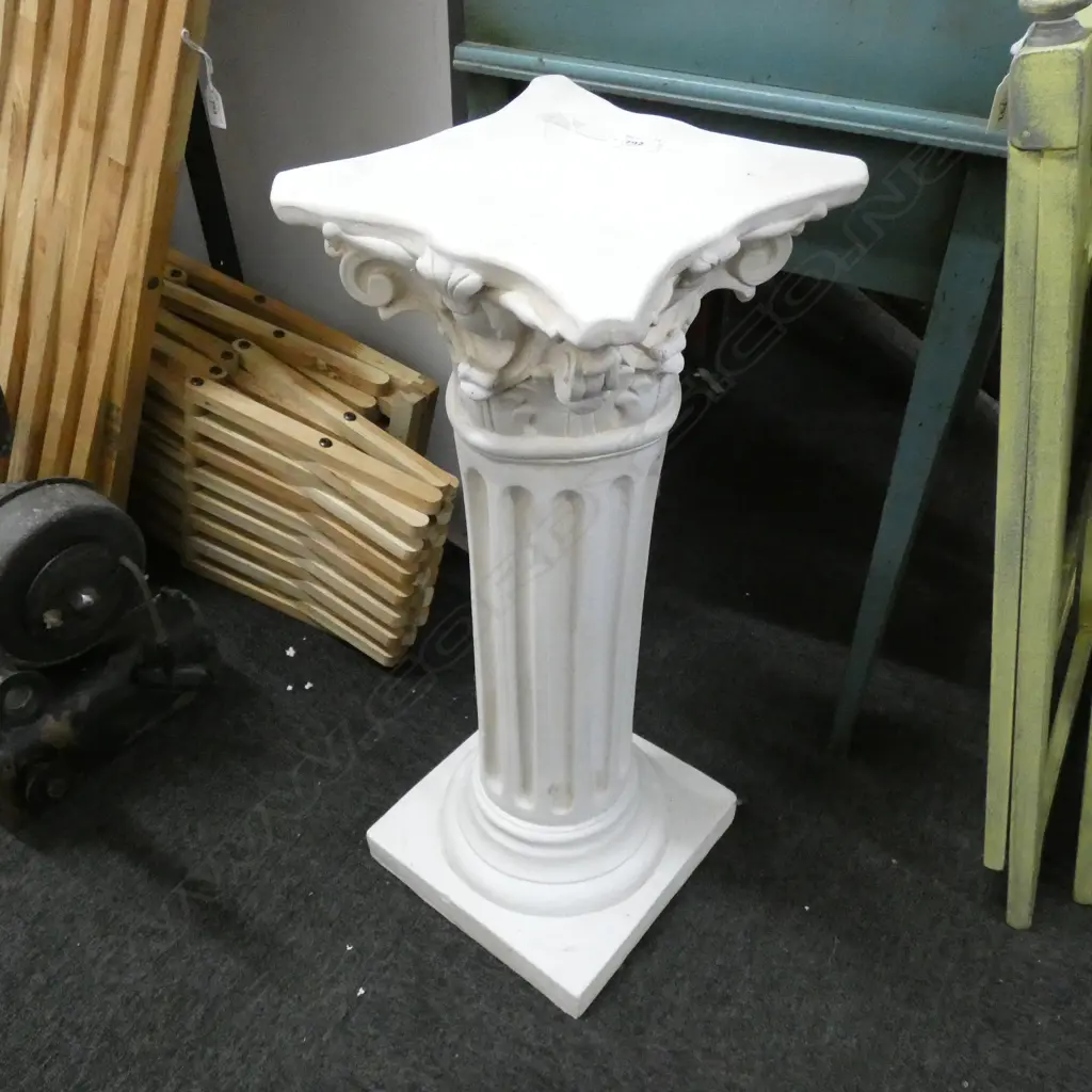 DECORATIVE PLASTER COLUMN H 700MM W 218MM AT WIDEST POINT. Image 1++