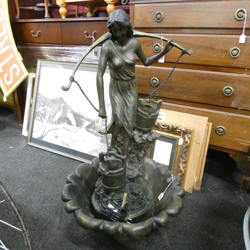 LARGE ART NOUVEAU STYLE WATER FOUNTAIN H. 980MM Image 1++