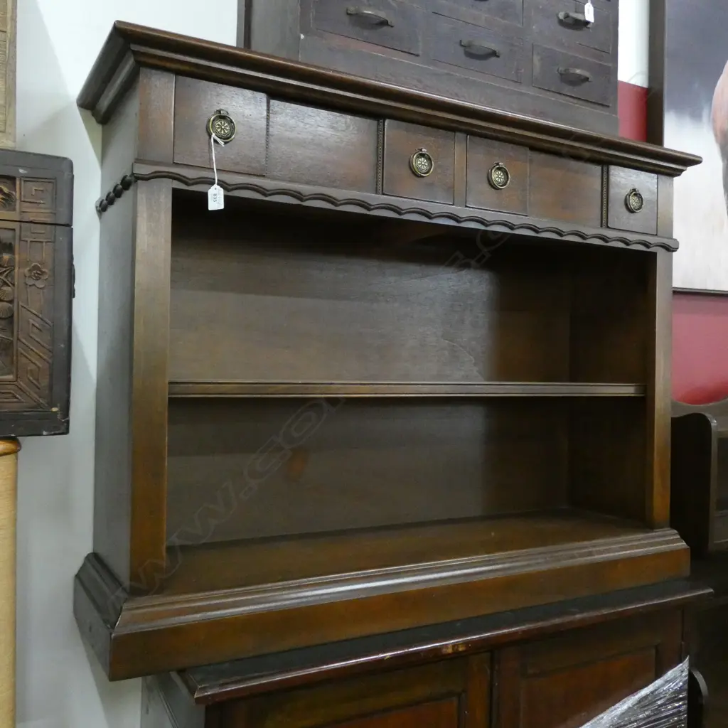 MAHOGANY BOOKCASE WITH 2 DRAWERS L 1200 MM Image 1++