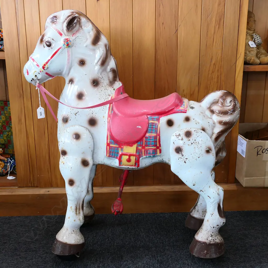 MOBO RIDE ON BRONCO HORSE L. 660MM H. 800MM - C1947 Image 1++
