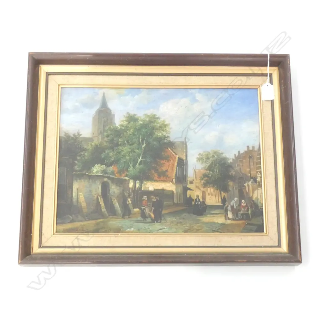 OIL ON BOARD OLD ENGLISH STREET SCENE - SIGNED  390 X 290MM Image 1++