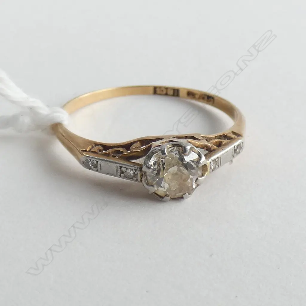18CT DIAMOND RING 1.5gms Image 1++