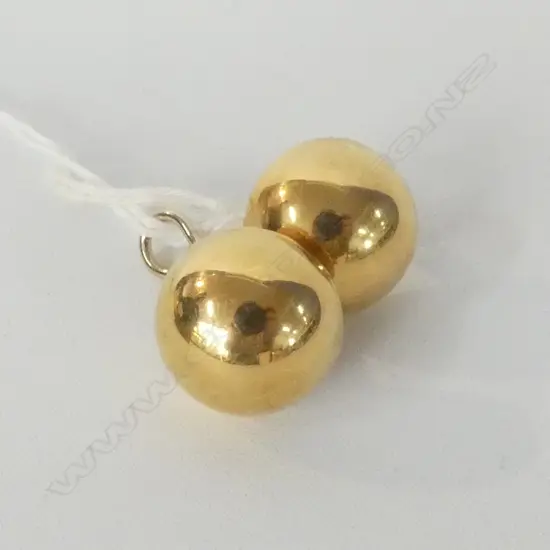 PR 18CT GOLD DOME EARRINGS w. OMEGA CLIPS 7.3 gms