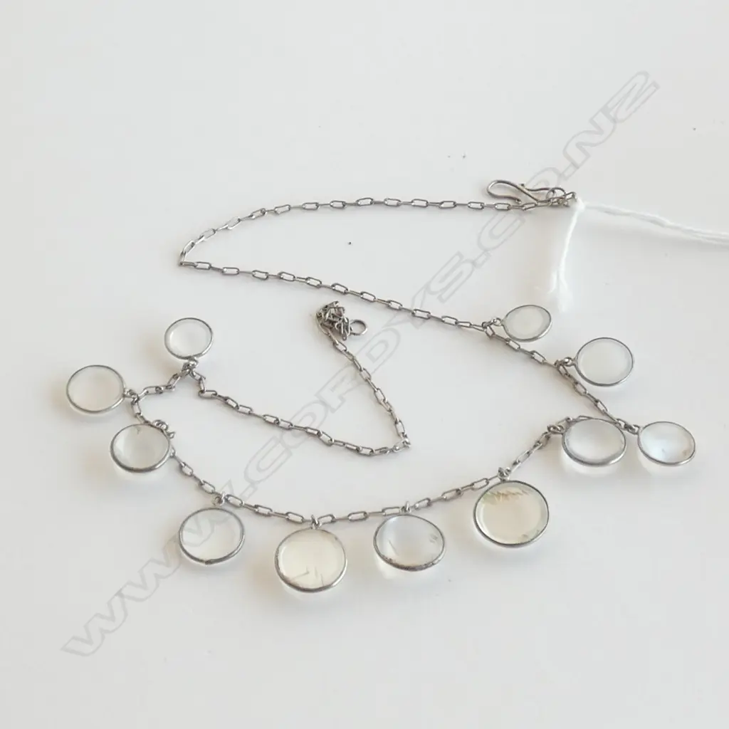 SILVER AND MOONSTONE NECKLACE Image 1++
