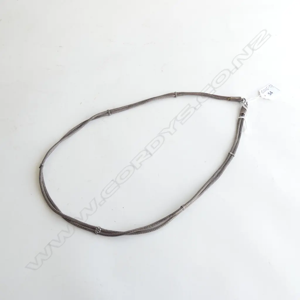 (16159) SILVER DBLE ROPE LINK NECK CHAIN L.720mm Image 1++