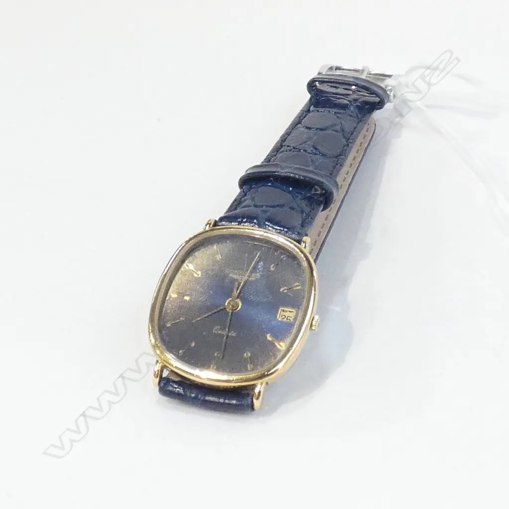 Longines Quartz Blue/gold. Require battery dial A.F. Image 1++