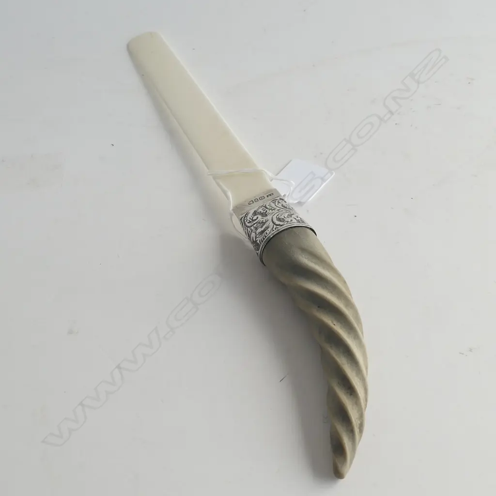 STG SILVER, IVORY & HORN PAGE TURNER B'HAM 1895 L.320mm Image 1++