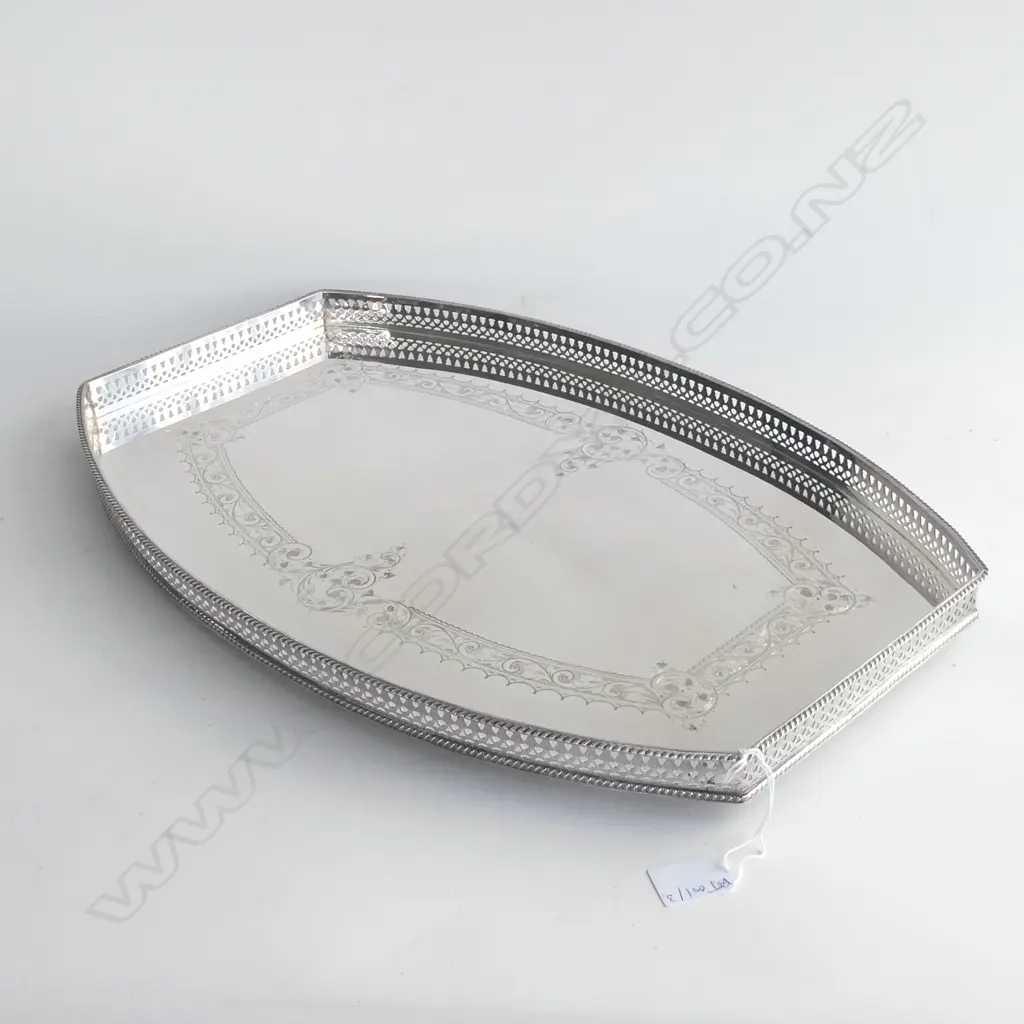 LARGE SILVER PLATE TRAY 520 x 350mm Image 1++