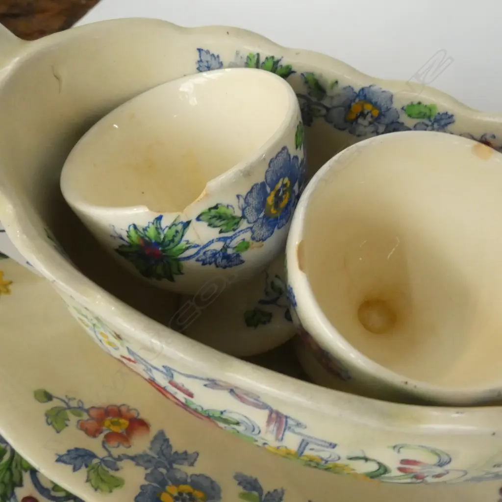 MASONS 'STRATHMORE' ASST PCS; TUREEN, GRAVY JUG & PLATE / JUGS, PLATE ETC..SOME A.F Image 1++