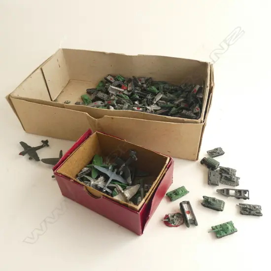 BOX DIE CAST MINI TANKS & PLANES ETC