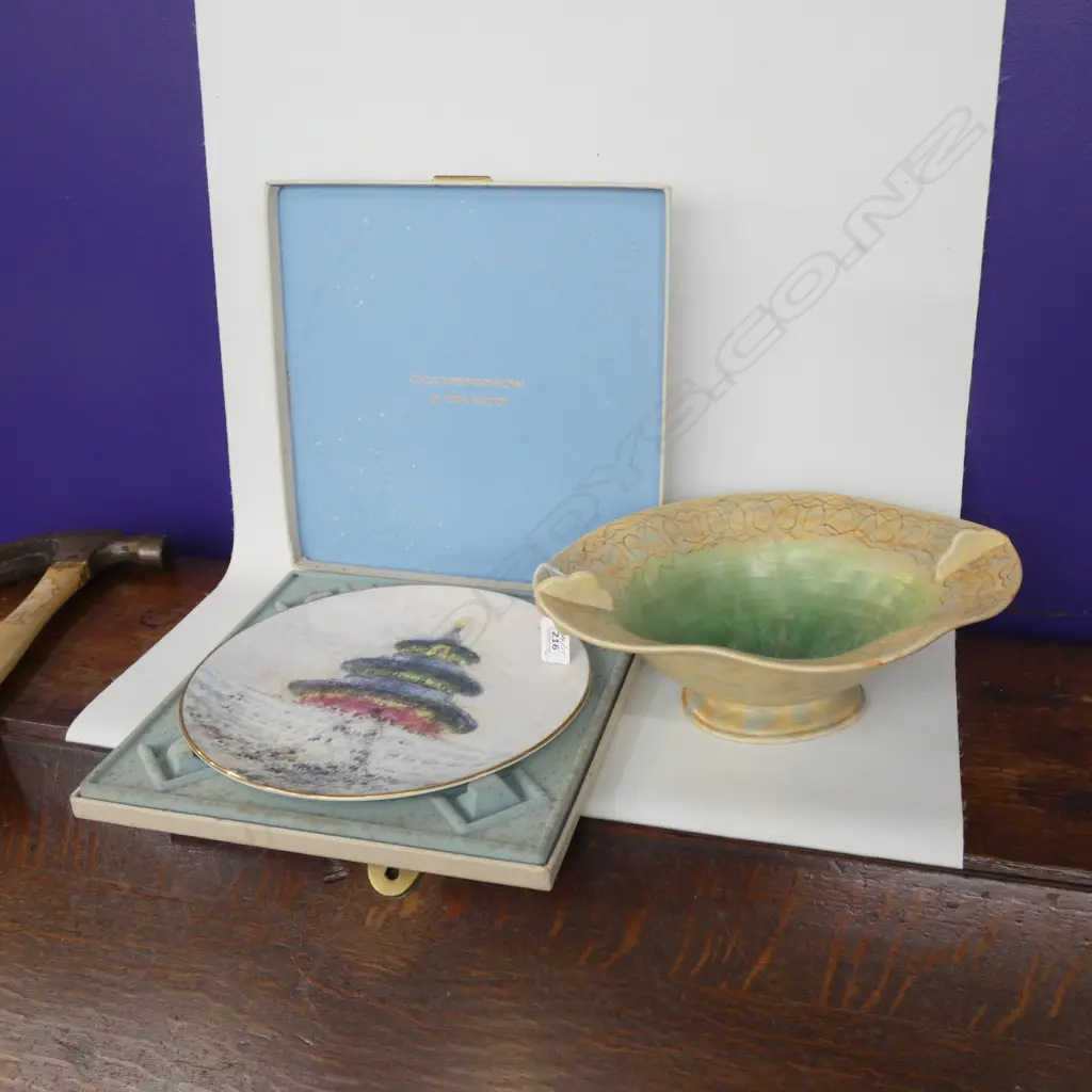 ROYAL DOULTON 'TEMPLE OF HEAVEN' BOXED PLATE + BESWICK FRUIT BOWL L 310mm Image 1++