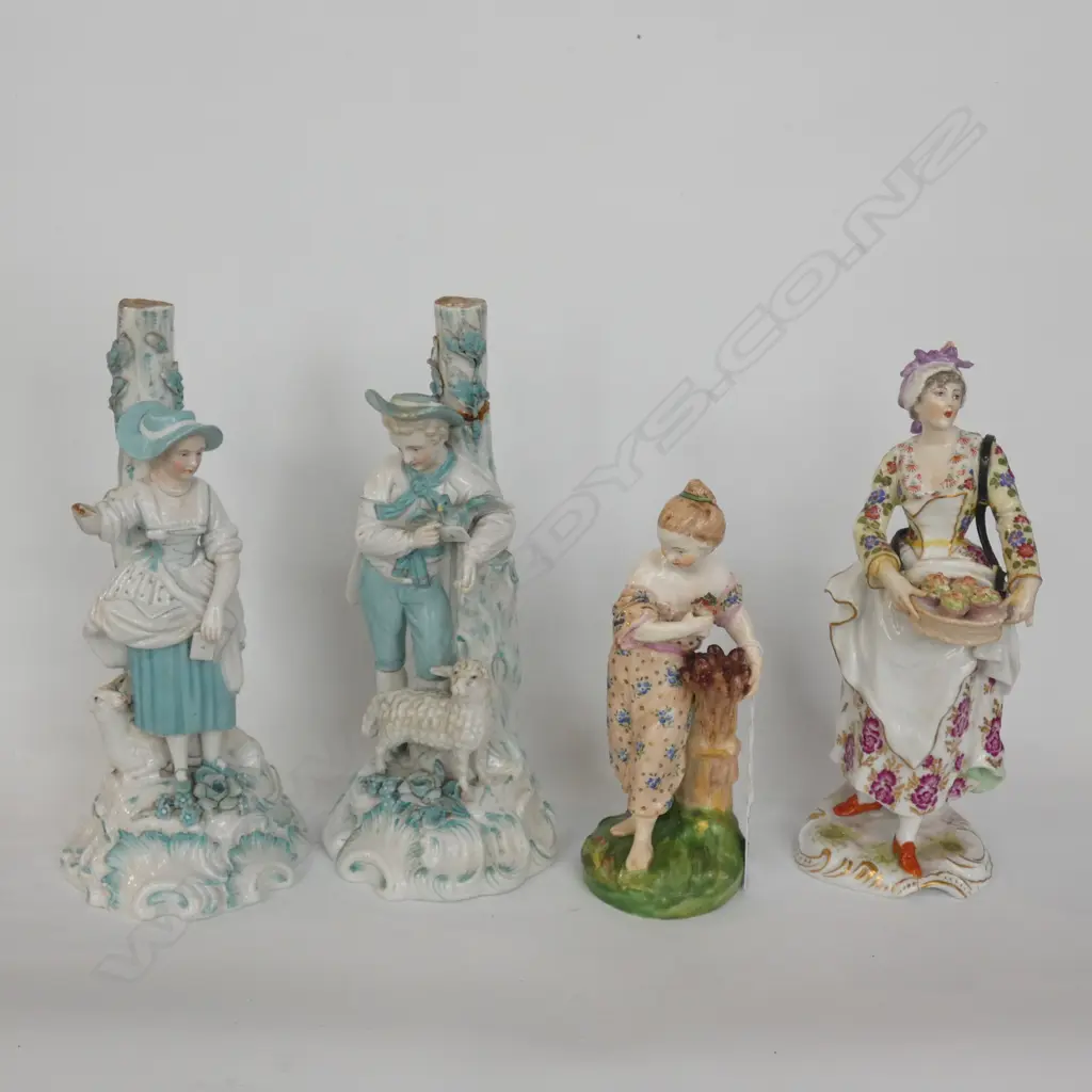 4 DRESDEN FIGURINES 3 ARE AF (1 FINE H.170mm) Image 1++