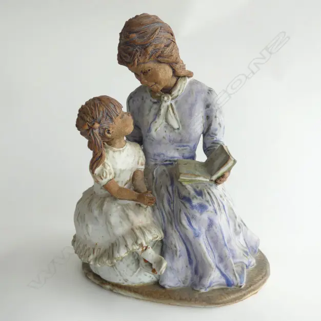 STUDIO POTTERY MOTHER & DAUGHTER BY MAUREEN CAMERON AF H.250mm... Image 1++