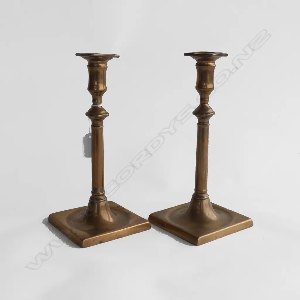 PR GEORGIAN BRASS CANDLESTICKS H.250mm Image 1++