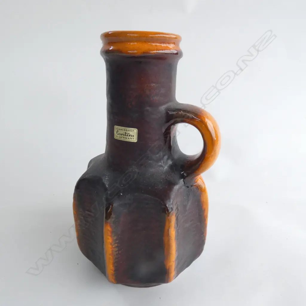 W.GERMAN POTTERY EWER VASE Carstens Tönnieshof LABEL. H.260mm Image 1++