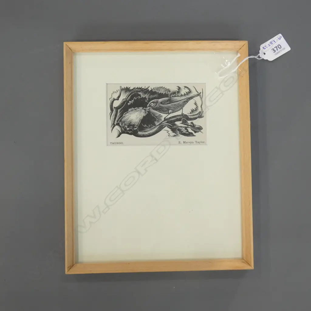 E. MERVYN TAYLOR - TAHOU WOOD ENGRAVING H.60 x 110mm. Image 1++