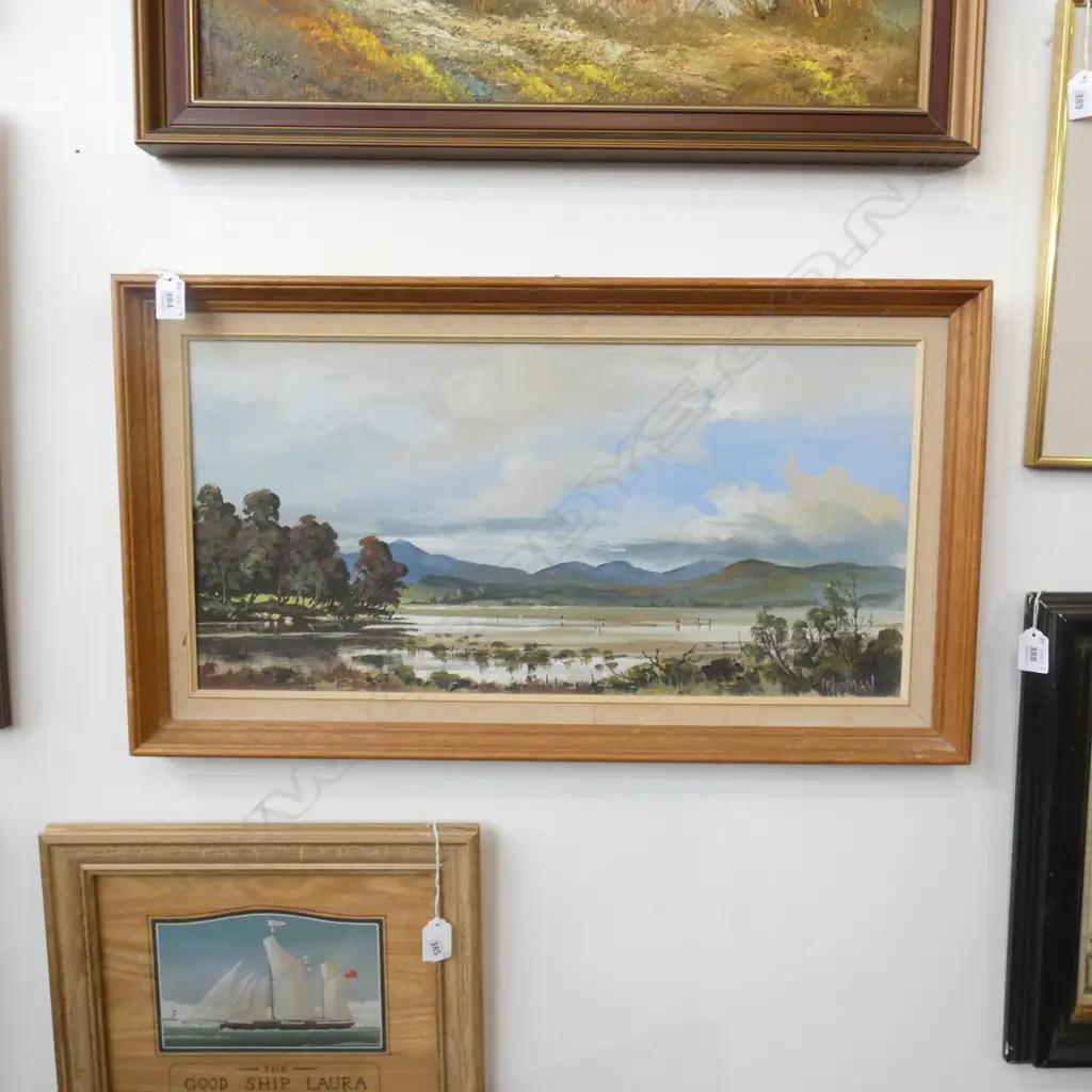 F. R. LUCKMAN 'FROM MOANA POINT WHANGAMATA' OIL 295 x 600mm Image 1++