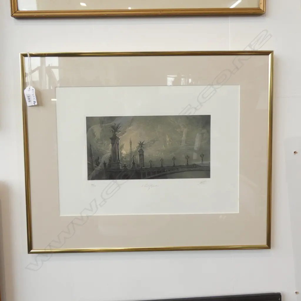 LITHO  “LE PONT ALEXANDRE III” (PARIS)  98/180 EDITION. 120 x 230mm Image 1++