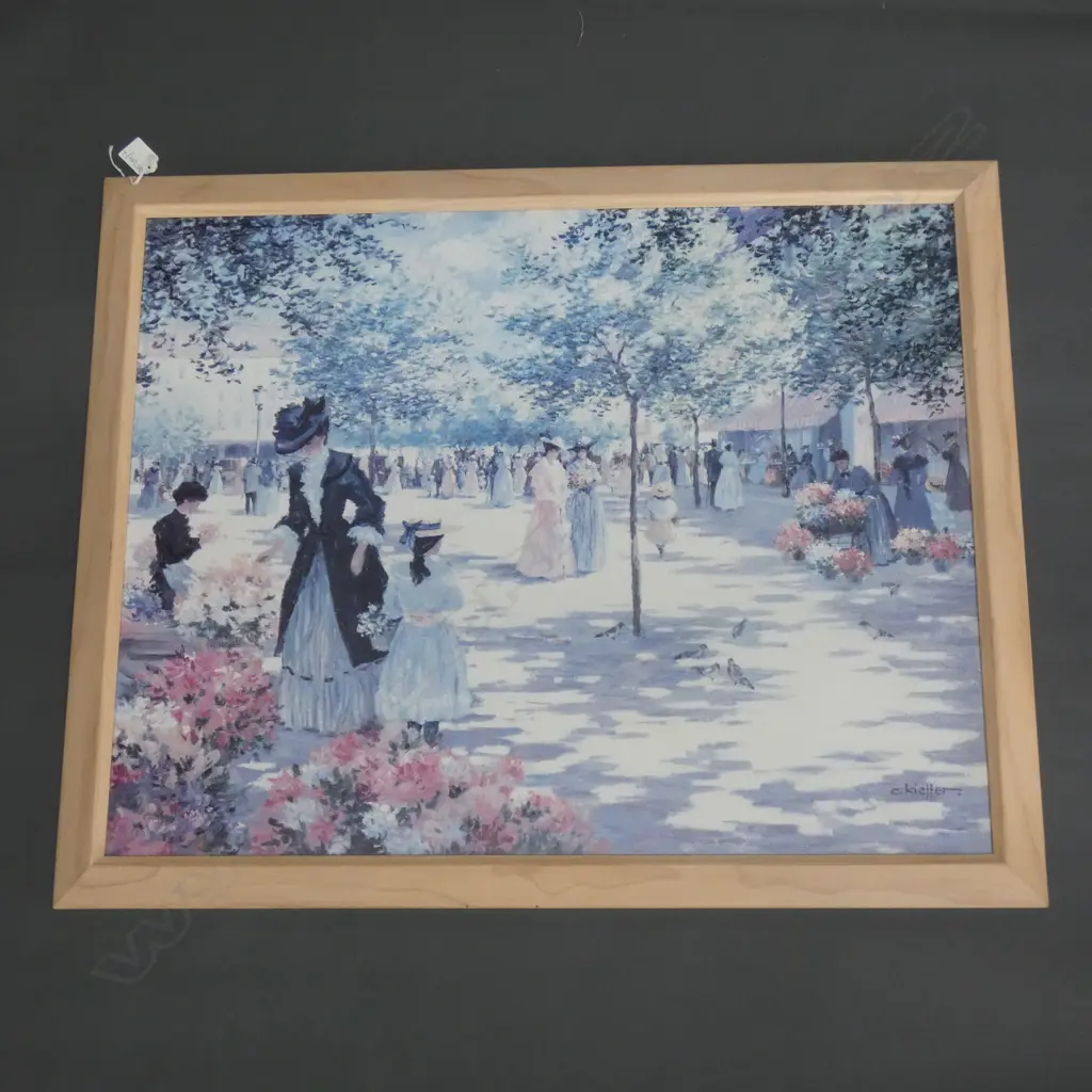 C. KIEFFER PRINT EARLY 20thC STREET SCENE 545 x 695mm Image 1++