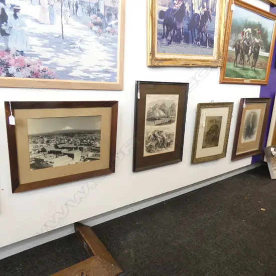 4 VINTAGE FRAMED ARTWORKS...