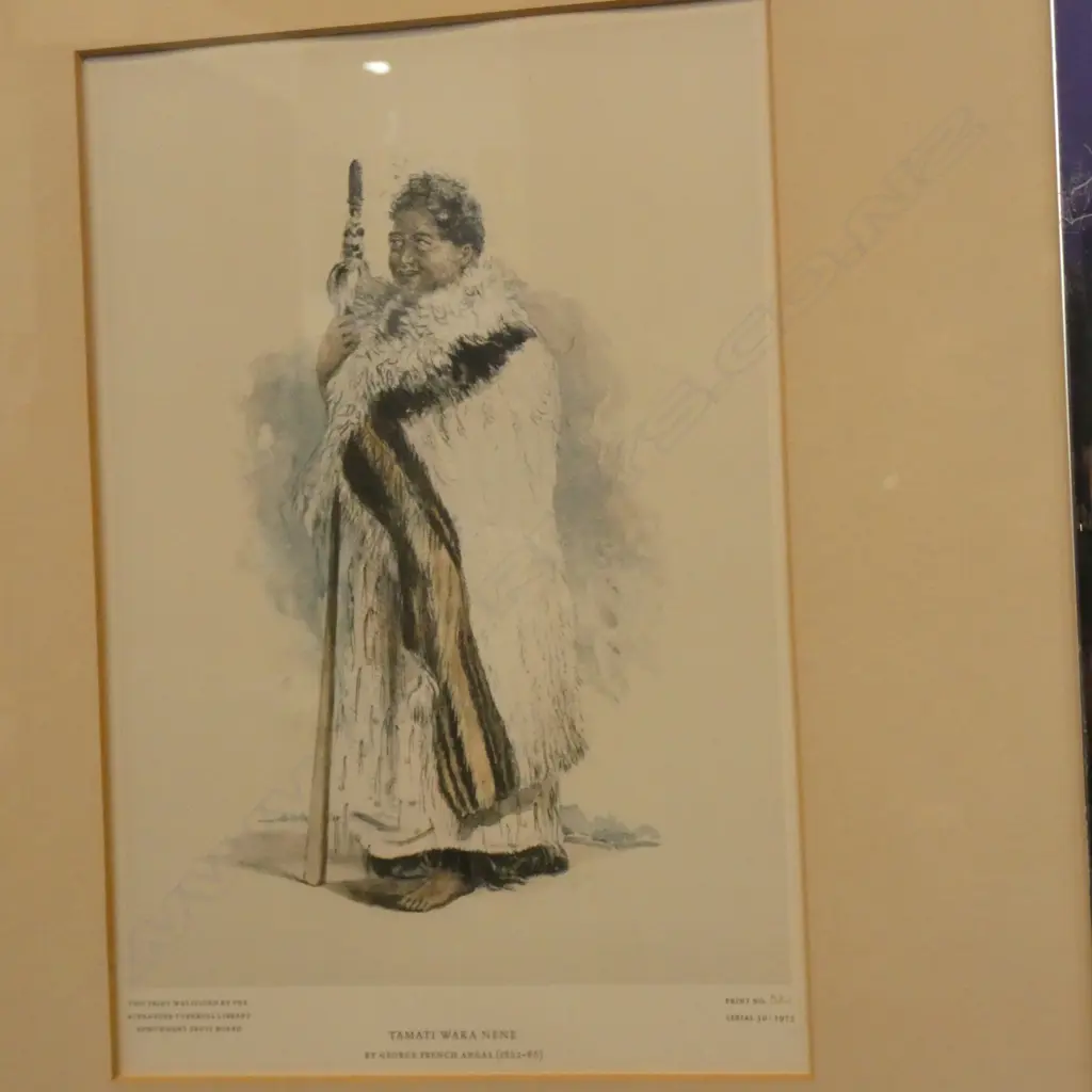 PR GEORGE FRENCH ANGAS MAORI PRINTS 365 x 250mm Image 1++