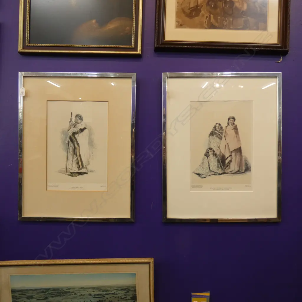 PR GEORGE FRENCH ANGAS MAORI PRINTS 365 x 250mm Image 1++
