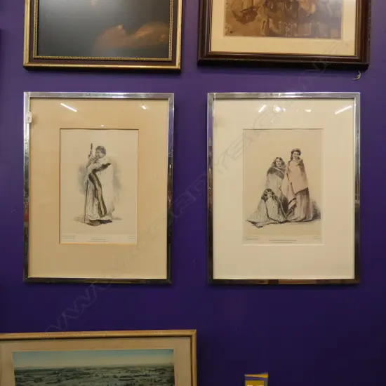 PR GEORGE FRENCH ANGAS MAORI PRINTS 365 x 250mm