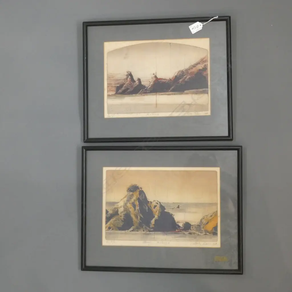 PR STANLEY PALMER FRAMED ETCHINGS 280 x 210mm some foxing Image 1++