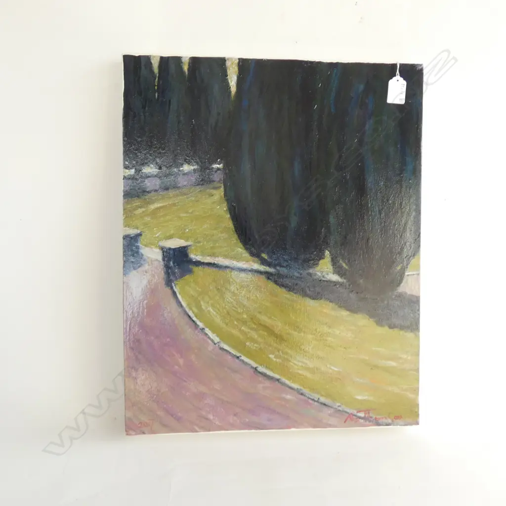 MAX THOMSON OIL ON CANVAS 'DP11-17' , SIGNED & DATED 2017. 505 x 405mm Image 1++