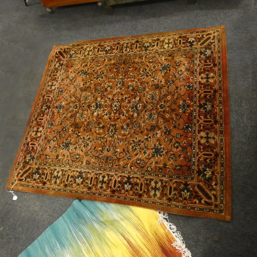 MACHINE KNOTTED BROWN TABLE COVER 1560 x 1340mm Image 1++