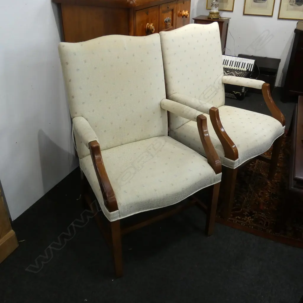 PR GEORGIAN STYLE OPEN ARMCHAIRS... Image 1++