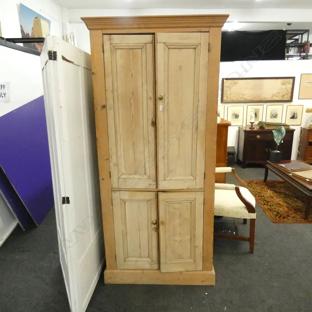 VICTORIAN PINE TALL COUNTRY CUPBOARD 950 x 415 x 2015mm Image 1++