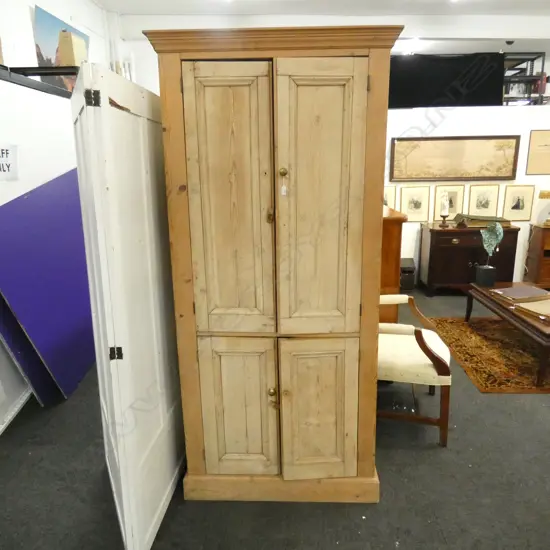 VICTORIAN PINE TALL COUNTRY CUPBOARD 950 x 415 x 2015mm