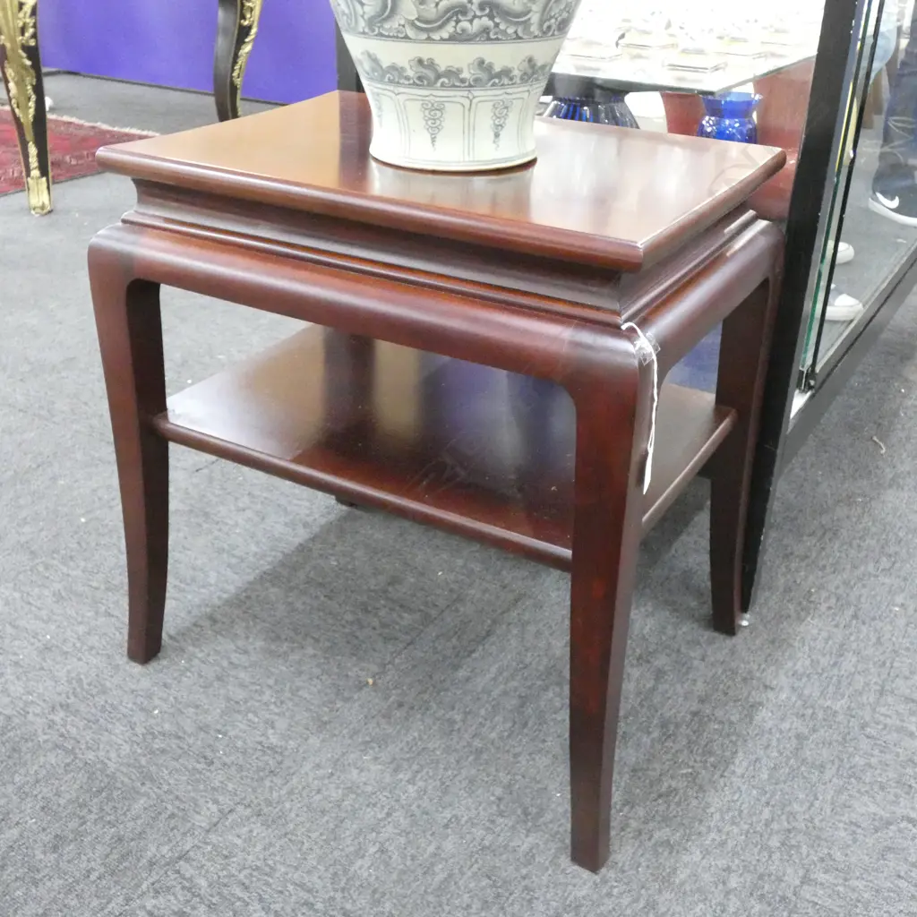 PATRICK STEEL DESIGN MAHOGANY SIDE TABLE... Image 1++