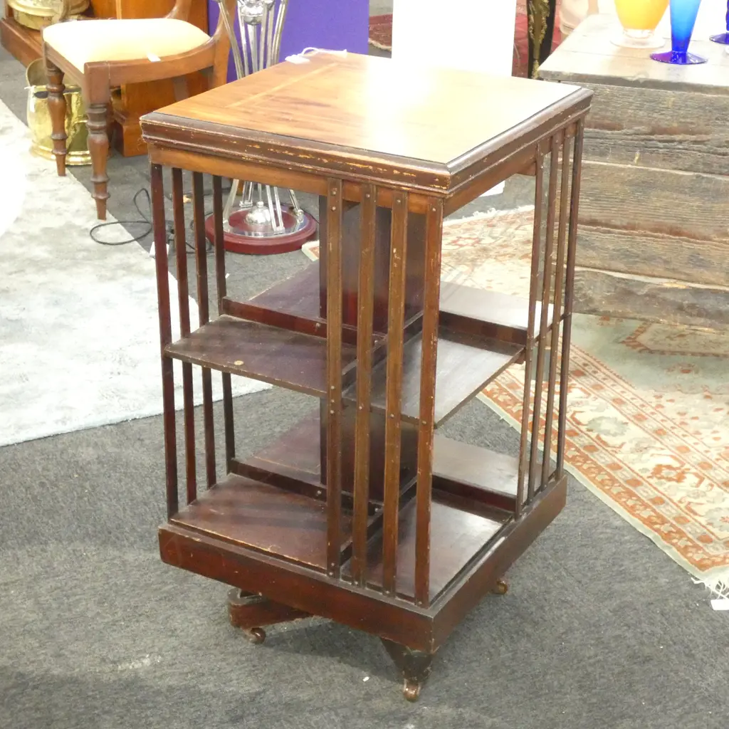INLAID REVOLVING BOOKCASE H.840mm Image 1++