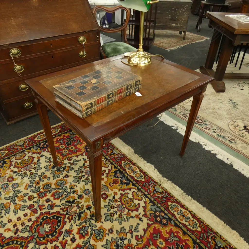 FRENCH STYLE DESK; LEATHER TOP... Image 1++