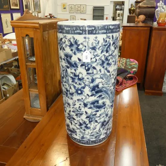 B/W CERAMIC UMBRELLA STAND AF H.470mm