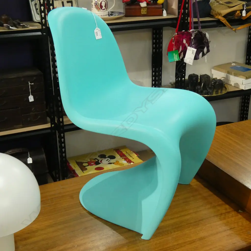 TURQUOISE CHILDS PATONE CHAIR H.610mm Image 1++
