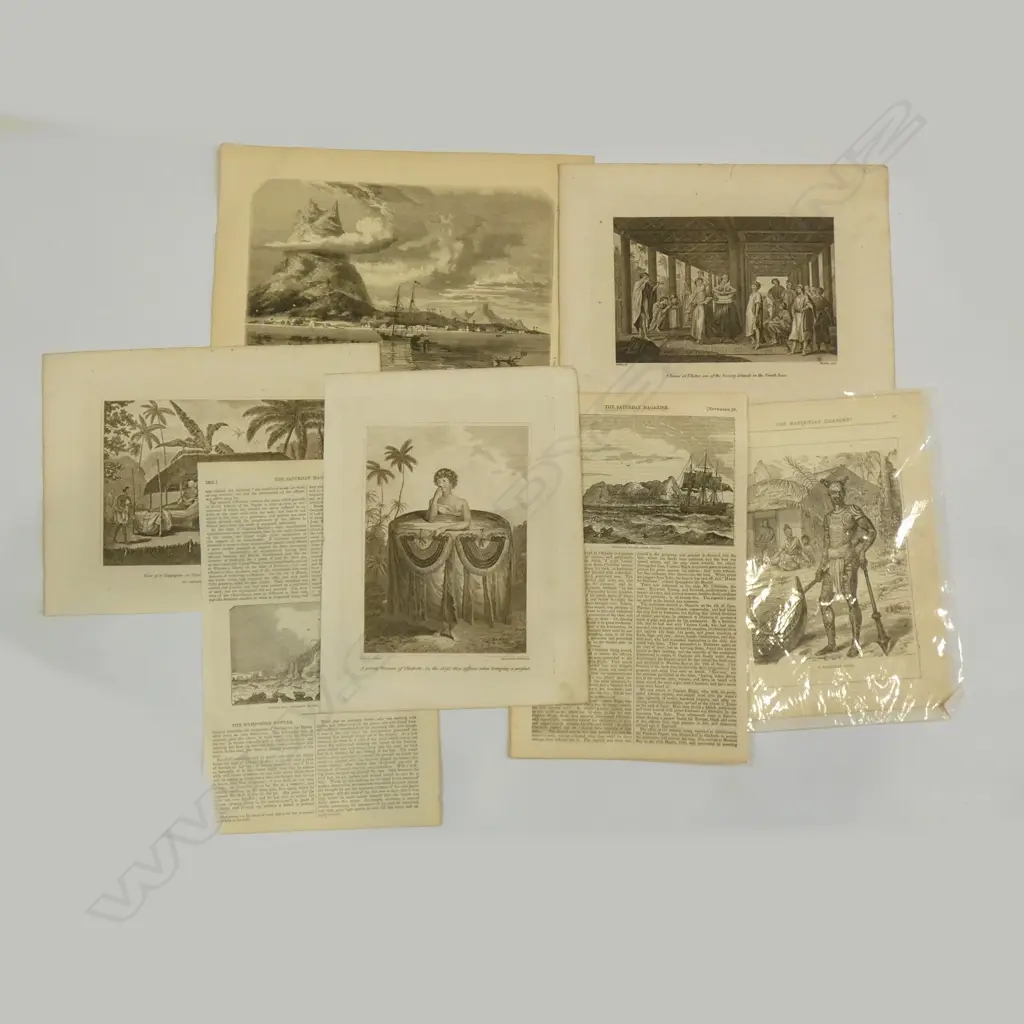 OLD ENGRAVINGS; SOUTH SEAS / PACIFIC ETC Image 1++