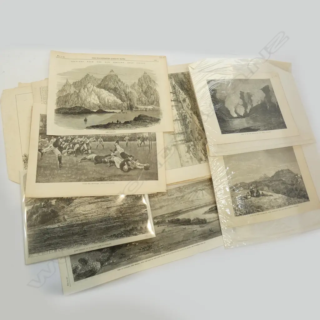 COLLECTION 19thC NZ ENGRAVINGS Image 1++