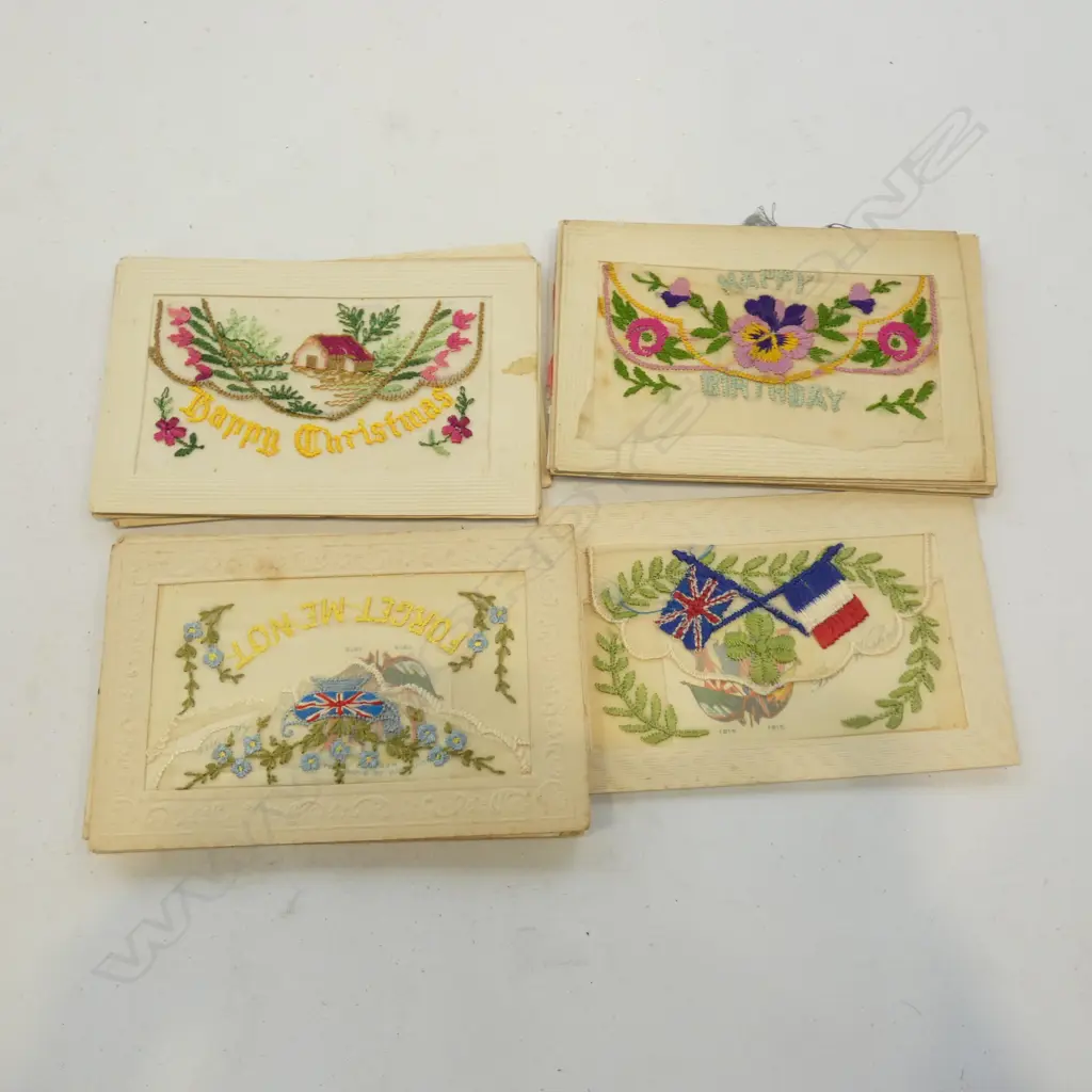 20 EMBROIDERED WWI POST CARDS Image 1++