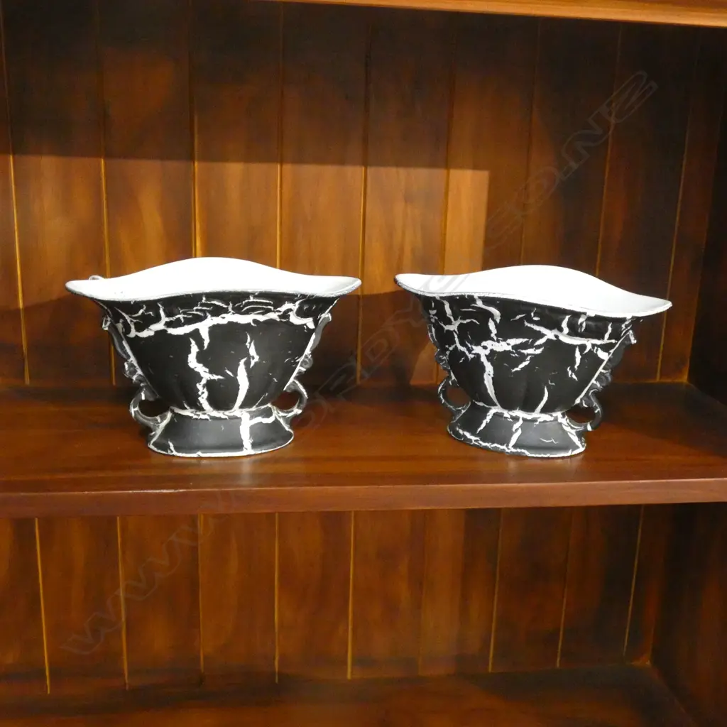 2 CRACKLEWARE VASES Image 1++