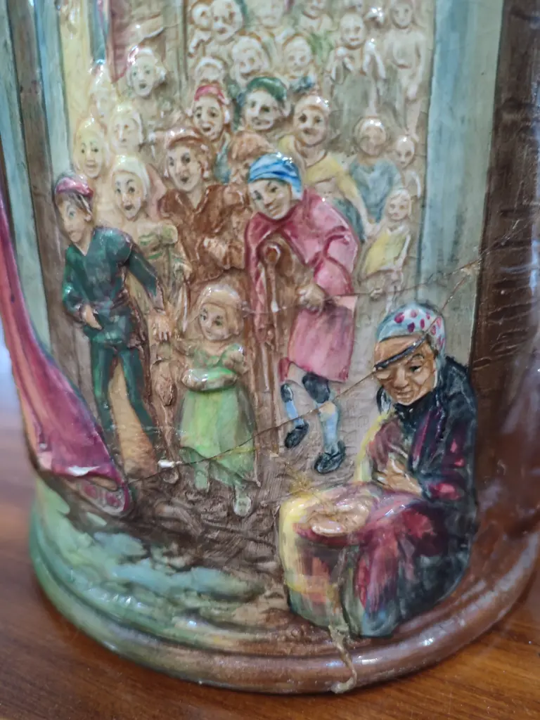 LARGE ROYAL DOULTON TOBY JUG 'PIED PIPER' H.255mm AF REPAIRED Image 1++
