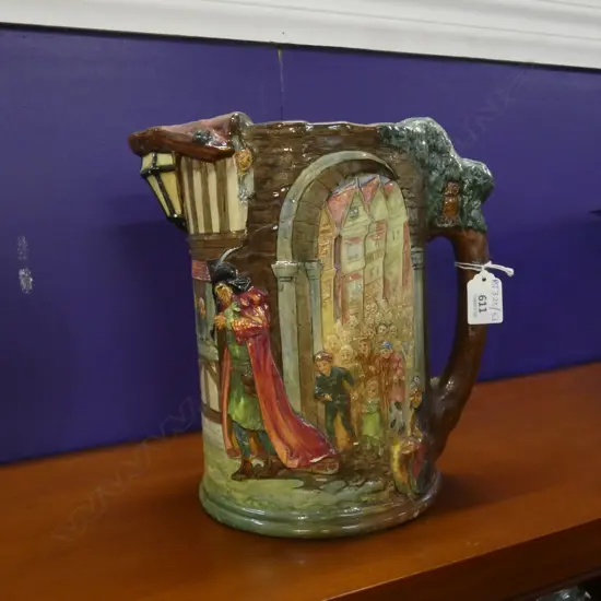 LARGE ROYAL DOULTON TOBY JUG 'PIED PIPER' H.255mm AF REPAIRED