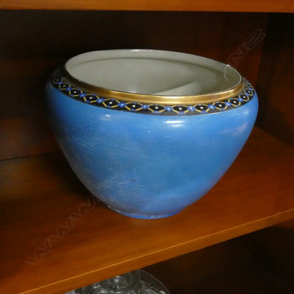 WINDSOR ART WARE BLUE JARDINERE H.185mm Image 1++