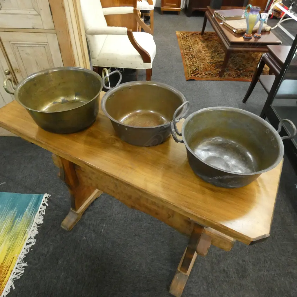 3 BRASS PANS Image 1++