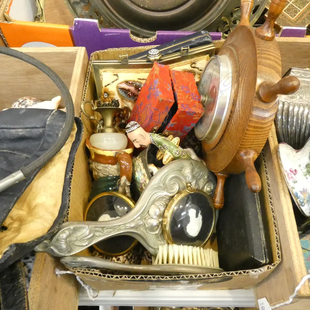 BOX LOT BAROMETER, SHELLS, ETC Image 1++