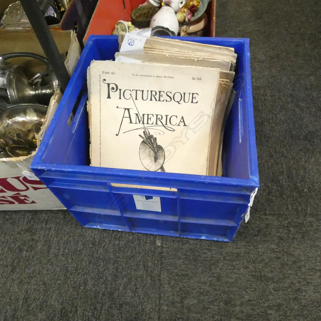 BOX LOT MAGAZINES; 'PICTURESQUE AMERICA' c1885 Image 1++